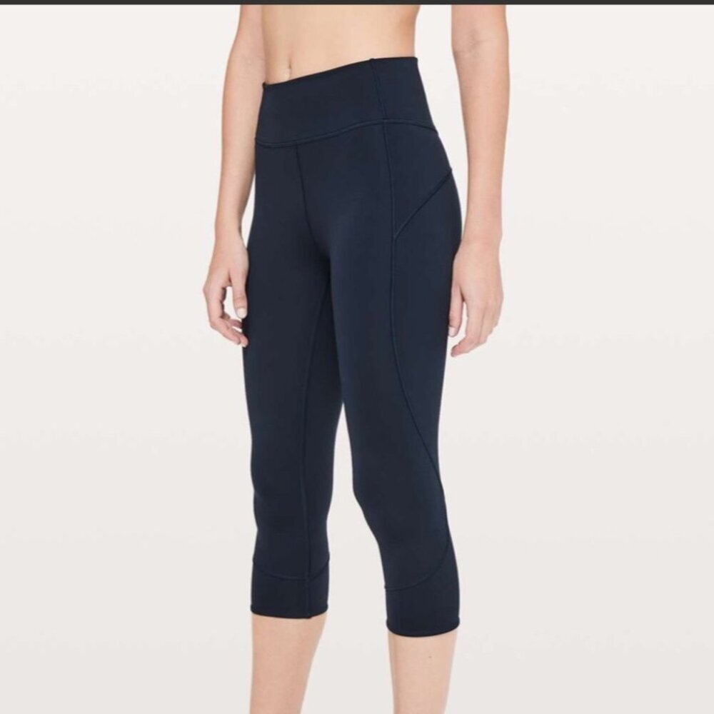 Lululemon In Movement Crop *Everlux 19" True Navy